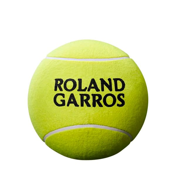 Boll - WILSON - Giant JUMBO Ball ROLAND GARROS 9 - Gul - Filt - Autografer
