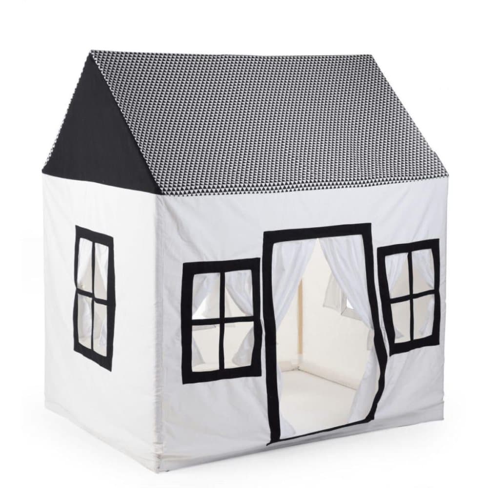 CHILDHOME Lektält 125x95x145cm kanvas vit och svart