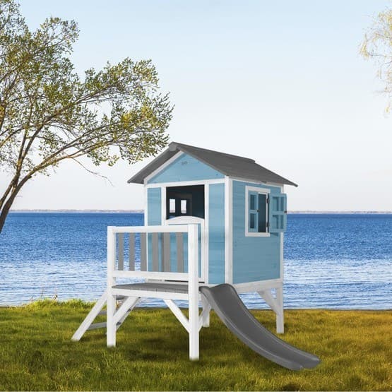 AXI - Playhouse Lodge XL Caribbean Blue - Grå Rutsjebane