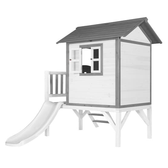 Axi - Legehus - Lodge XL Classic - Hvid Rutsjebane