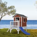 Pikkukuva 6 / 9: Playhouse Lodge XL Scandinavian Red - Blue Slide