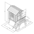 Pikkukuva 2 / 9: Playhouse Lodge XL Scandinavian Red - Blue Slide