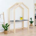 Miniatyrbild 2 av 4: STOLLY naturligt och grått stugbord för barn