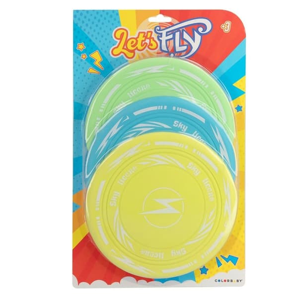 Frisbee Colorbaby Let's fly Joustava Ø 18,5 cm 3 Kappaletta 12 osaa