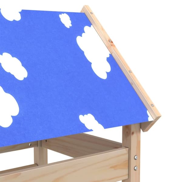 vidaXL legetårn med klatrevæg 85x52,5x239 cm massivt fyrretræ -  Legehuse