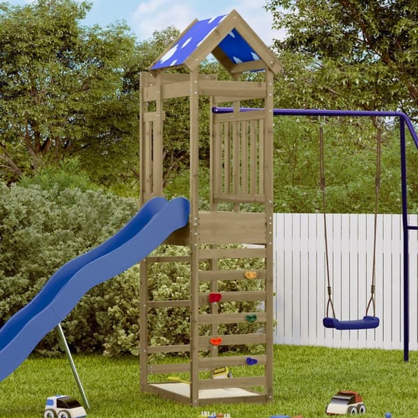 vidaXL Lektorn med klättervägg 85x52,5x239 cm impregnerad furu -  Lekstugor