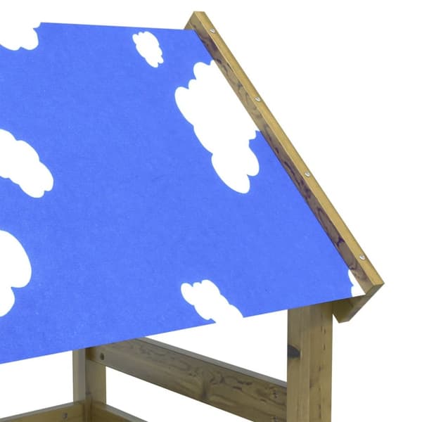 vidaXL legetårn med klatrevæg 110,5x52,5x215 cm imprægneret fyrretræ -  Legehuse