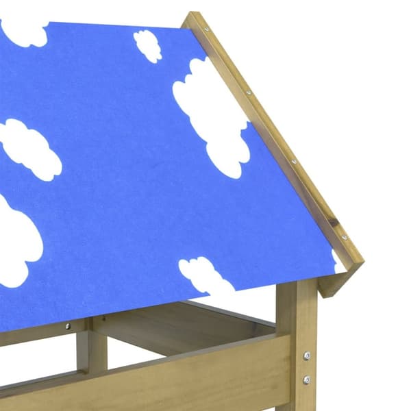 The Living Store legetårn med klatrevæg 85x52,5x239 cm imprægneret fyrretræ -  Legehuse