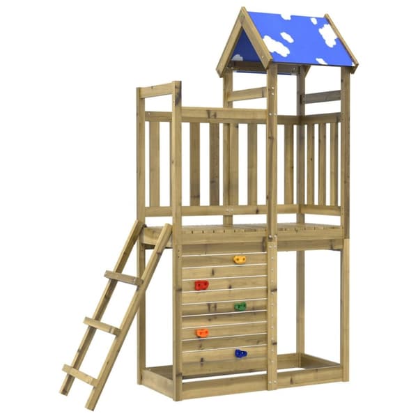 The Living Store Lektorn med klättervägg 110,5x52,5x215cm impregnerad furu -  Lekstugor