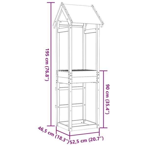 The Living Store Lektorn 52,5x46,5x195 cm impregnerad furu -  Lekstugor