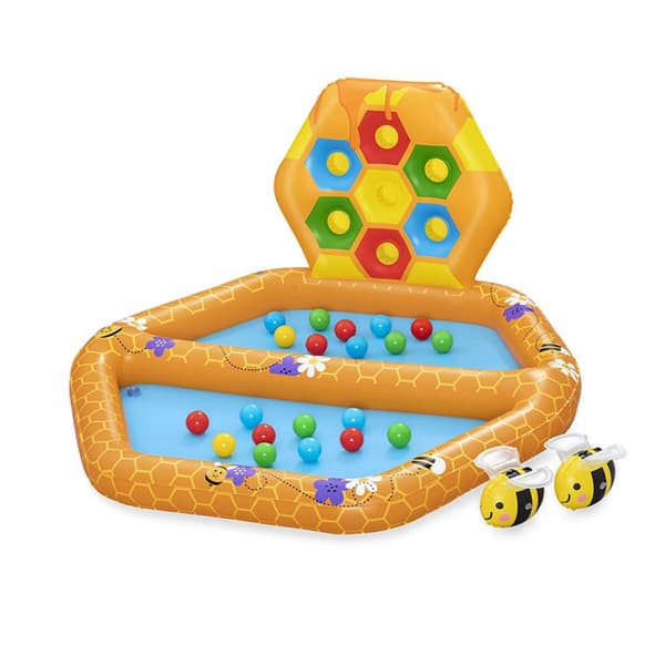 Bestway Uppblåsbar Barnpool Bin med Bollar 127x119x61 cm +12 Månader Trädgård 52639