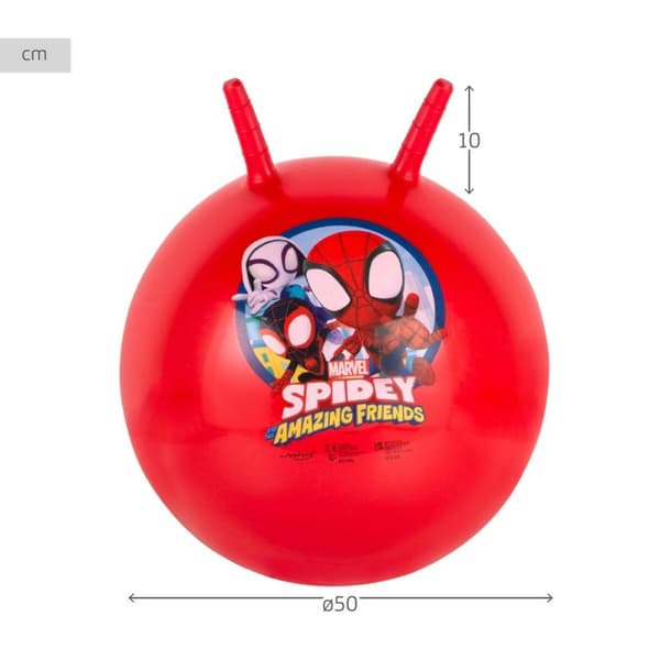Hyppäävä pallo Spidey Ø 45 cm Punainen (10 osaa)