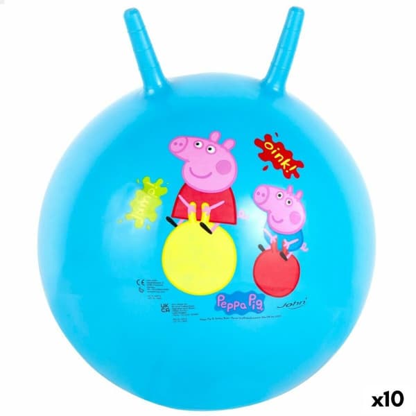 Hyppäävä pallo Peppa Pig Ø 45 cm Sininen (10 osaa)
