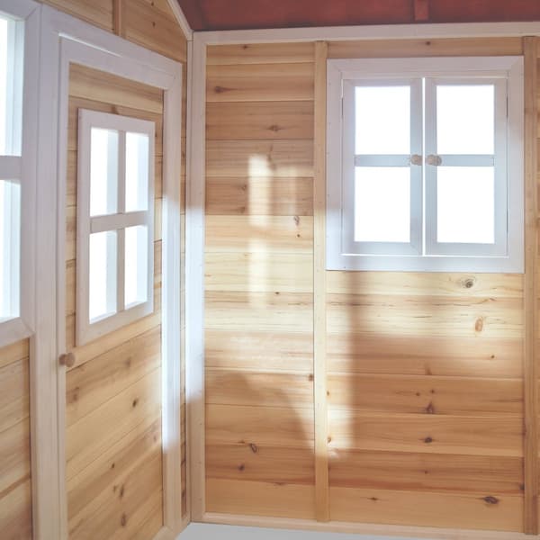 EXIT Loft 100 legehus i træ - naturfarvet