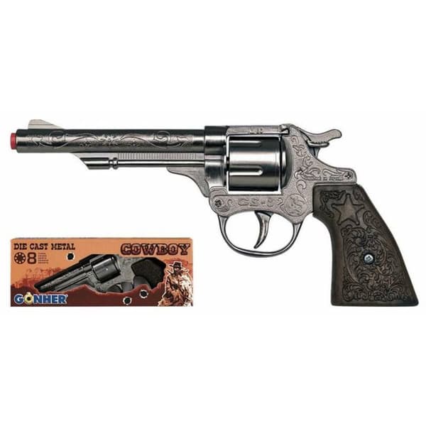 Pistol för Smällare Gonher Silvrig Cowboy