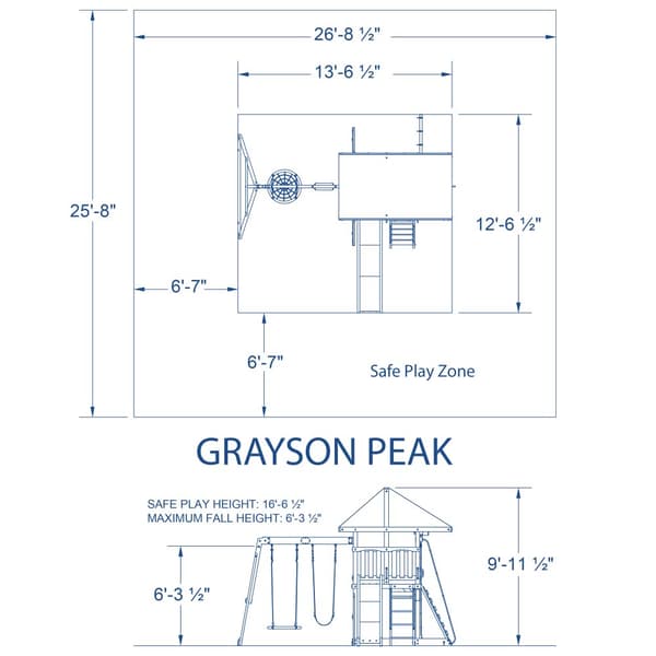 Backyard Discovery Grayson Peak, lekställning barn | lekställning i trä med gungor, rutschkana, klättervägg | Trädgårdshus för barn, Lekstuga i trä