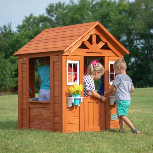 Backyard Discovery Timberlake lekställning i trä för barn, lekställning barn | Väderbeständig, Lekstuga i trä / Lekstuga för barn