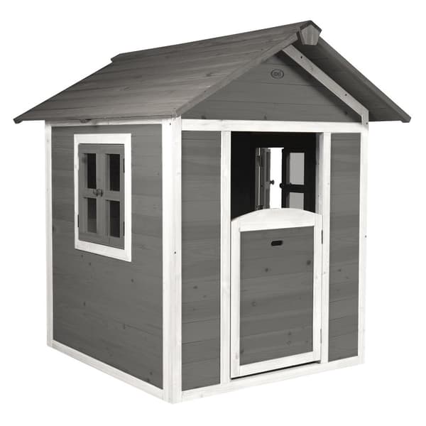 AXI Beach Lodge Lekhus Grått | Lekhus av FFC-trä för trädgården | 135 x 111 x 133 cm
