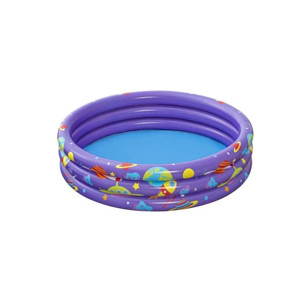 Bestway Uppblåsbar Barnpool 3 Ringar med Bollar 102x25 cm +2 År Inomhus och Trädgård 52466