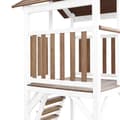 Miniatyrbild 4 av 6: AXI Beach Tower Lekstuga i trä i brunt och vitt | Lekstuga med sandlåda, gunga och limegrön rutschkana | Lekstuga på styltor för trädgården