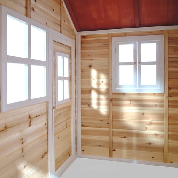 EXIT Loft 150 legehus i træ - naturfarvet