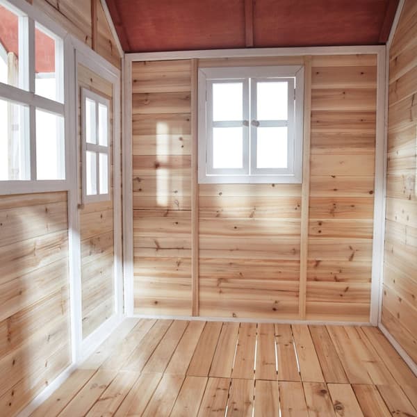 EXIT Loft 350 legehus i træ - naturfarvet