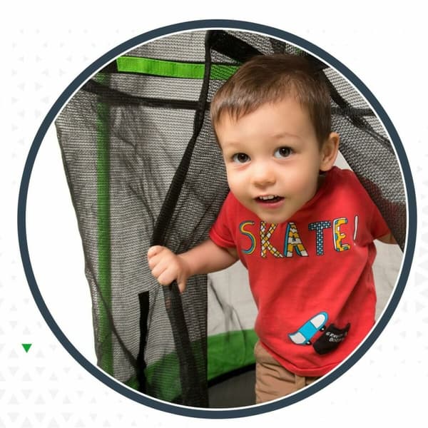 Junior Trampoline med Sikkerhetsnett Colorbaby 122 x 122 x 184 cm