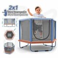 Miniatyrbillede 2 af 3: Juniortrampolin med sikkerhedsnet Ociotrends 140 X 110 CM