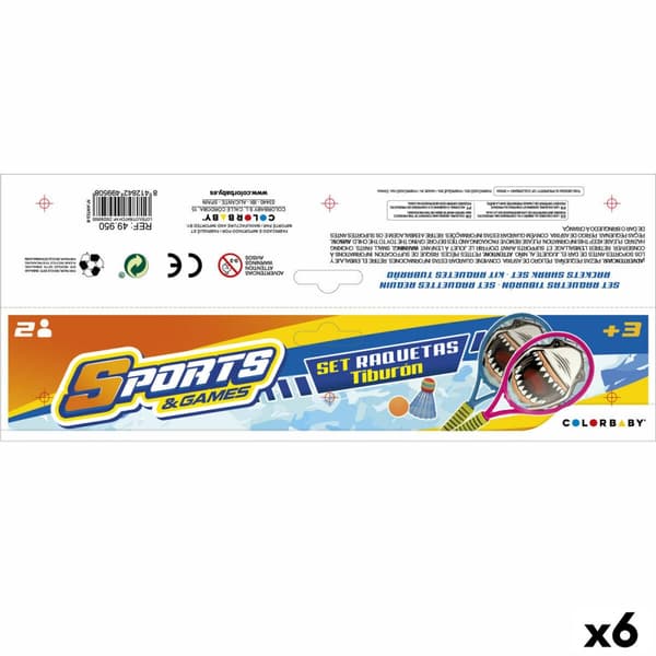 Racket-set Colorbaby 22 x 48 x 1,8 cm (6 antal)
