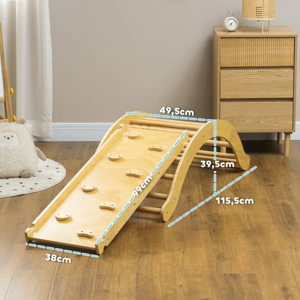 Klätterställning Set, 168x49.5x39.5 cm, Naturträ