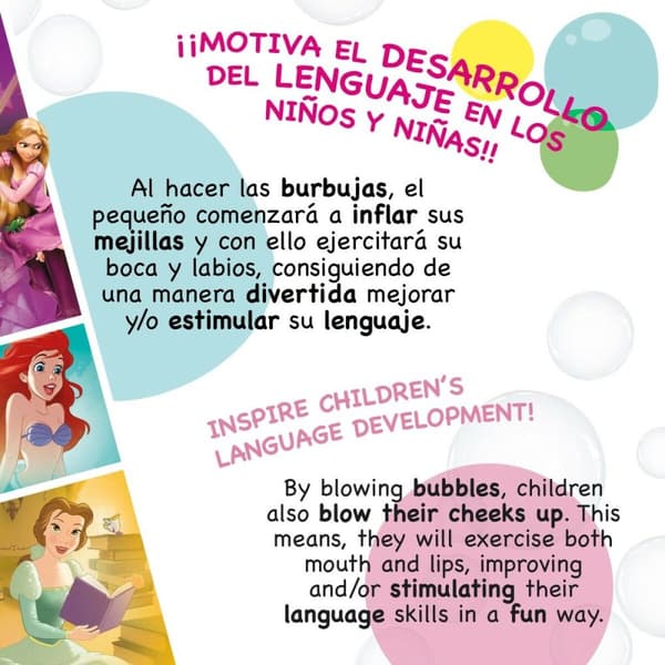 Bubbelpump Disney Princess 60 ml 3,8 x 11,5 x 3,8 cm (216 antal)