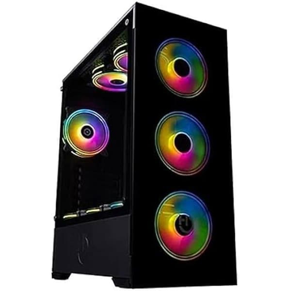 Hiditec ATX Semi-Tower Case, Alloy Steel, Multicolor, Estándar Svart