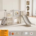 Miniatyrbillede 2 af 2: Børneskridebane, Plastmateriale, Belastningsevne 20KG, Egnet til Aldre 0-6 År,GDXST-GRÅHVID
