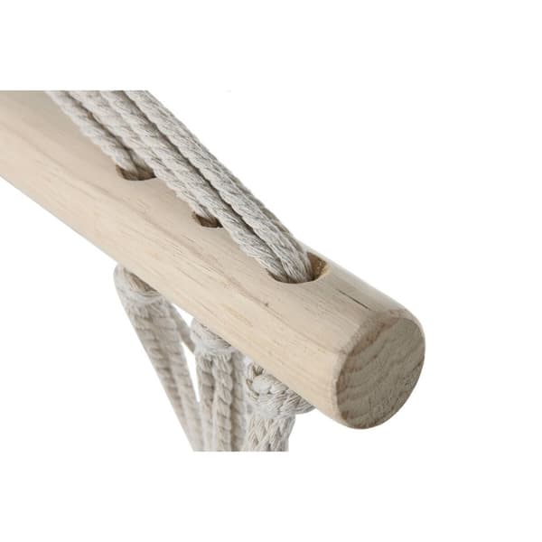 Vrtni stol Home ESPRIT Hvid Natur Bomuld Træ 90 x 50 x 130 cm