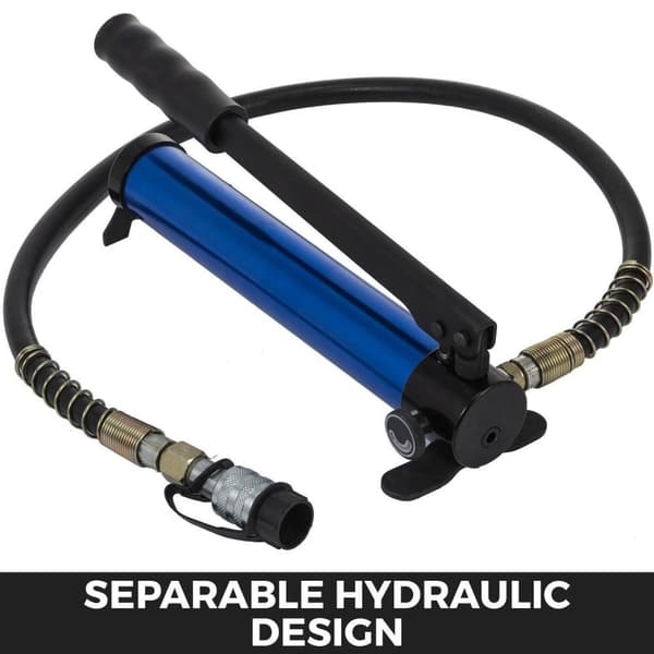 Handhållen hydraulisk slangpressare,löstagbar design,manuell kolvventil, 7 Dies