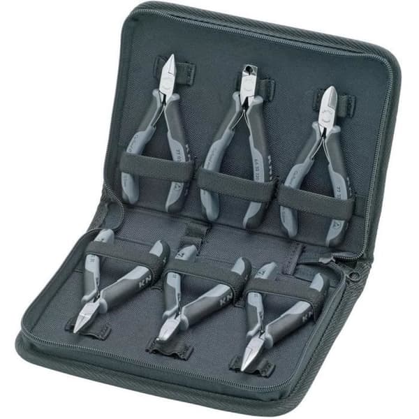 Knipex 00 20 17 ESD precisionspincett - Set om 6 - Elektriskt skydd - Pincett