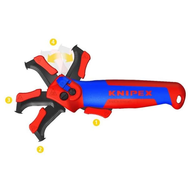 Knipex 16 50 145 SB Avskalningskniv lämplig för runda kablar 7 mm (max)
