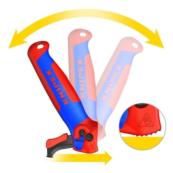 Knipex 16 50 145 SB Avskalningskniv lämplig för runda kablar 7 mm (max)