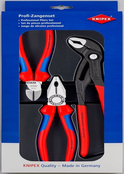 Set med 3 Knipex tång Universaltång 180mm