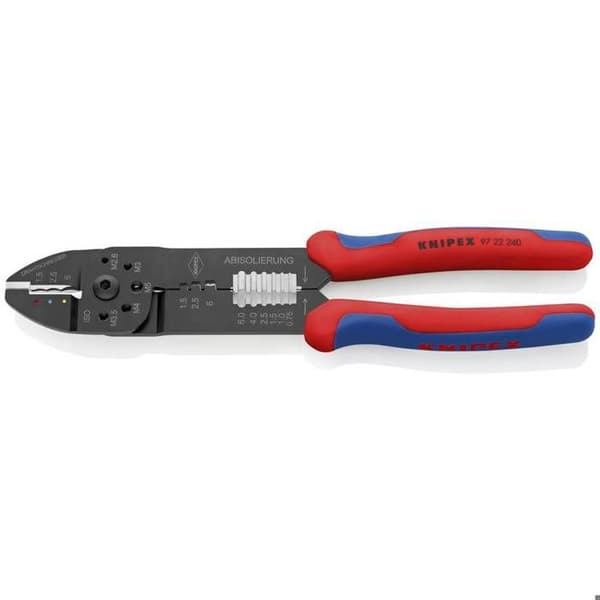 Crimptång - KNIPEX - 97 22 240 SB - Kapacitet 0,75 till 6 mm² - Svart