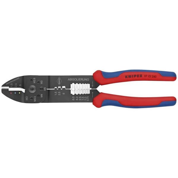 Crimptång - KNIPEX - 97 22 240 SB - Kapacitet 0,75 till 6 mm² - Svart