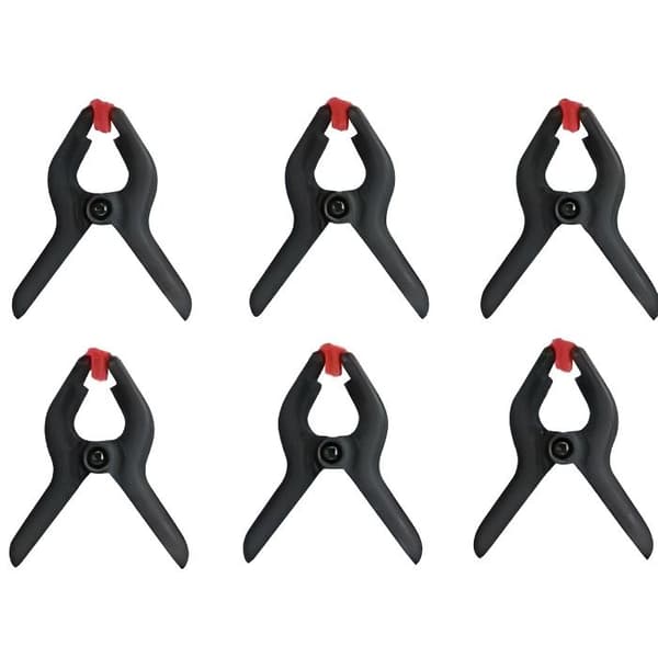 PVC 2,5 limtång - 6 st - Svart - Fjäder - Stöttålig nylon och glasfiber
