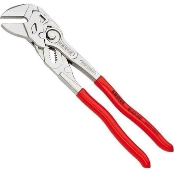 Flergreppsnyckel - KNIPEX - 250 mm - Nickelpläterad - Plastbelagda handtag