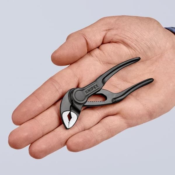 Multigriptång - KNIPEX - COBRA XS 100 mm - Exakt enhandsjustering - Svart