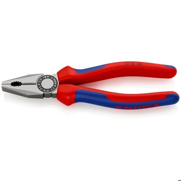 Universaltång - KNIPEX - 0302180 - polerad - bi-material - 180 mm