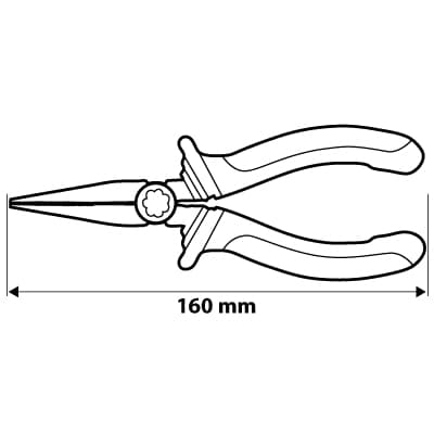 Flad næsetang 160 mm