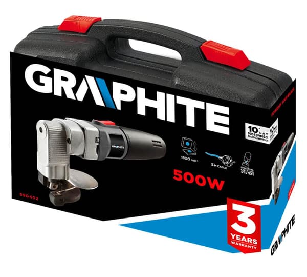 500W lige metalsaks, etui
