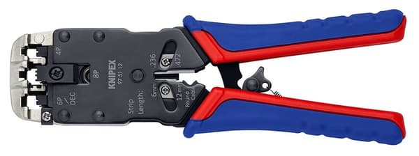 Tång, krympverktyg för krympning av telefonkontakter KNIPEX 97 51 12