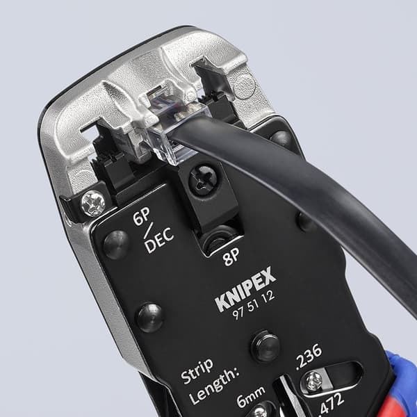 Tång, krympverktyg för krympning av telefonkontakter KNIPEX 97 51 12