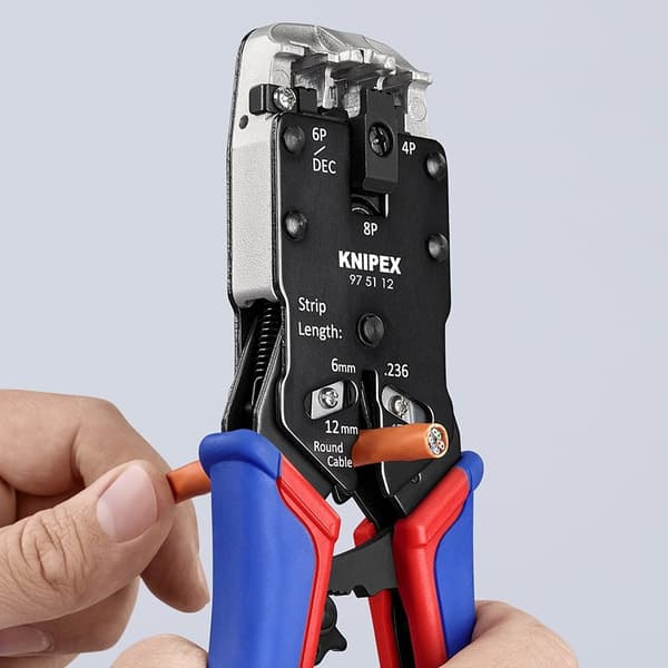 Tång, krympverktyg för krympning av telefonkontakter KNIPEX 97 51 12